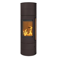 H&M Kaminofen EVO 3.0 XL Stahl Braun Schwedenofen rund groß 7kw Holzofen Kamin