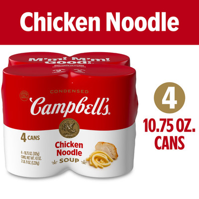 Campbell s Condensed Chicken Noodle Soup, 10.75 oz Can (4 Pack)