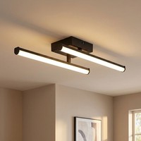 Deckenleuchte Deckenlampe Wohnzimmerleuchte Led Schwenkbar Schwarz Opal L 50 Cm