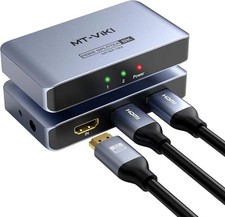 MT-VIKI 8K 1x2 HDMI Splitter 60Hz 4K120Hz HDMI2.1 40Gbps HDCP2.3 Plug&Play