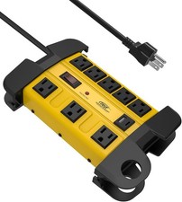 8-Outlet Heavy Duty Surge Protector Power Strip with USB-C, ETL Listed