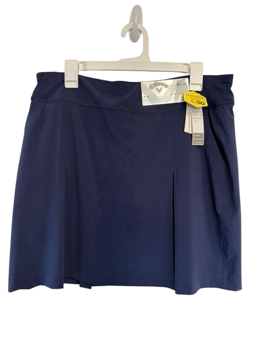 Jupe-short Callaway Femme – Tie-dye Bleu, Taille L, Opti-Dri, Golf/pickleball