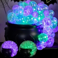 Cauldron Halloween Decoration Indoor, Color Changeable 8 Glow Modes, LED Light