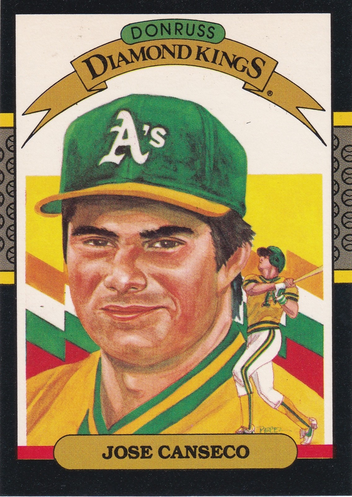 1987 Donruss Jose Canseco Diamond King Card #6