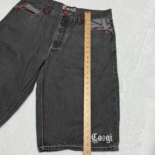 Coogi Australia Jeansshorts Herren 38 grau Denim Jorts bestickte Taschen " - Bild 6 von 10