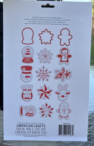 We R Die & Stamp Shifters - Globe - Weihnachten, 3 Stanzen und 12 Stempel - Bild 2 von 2