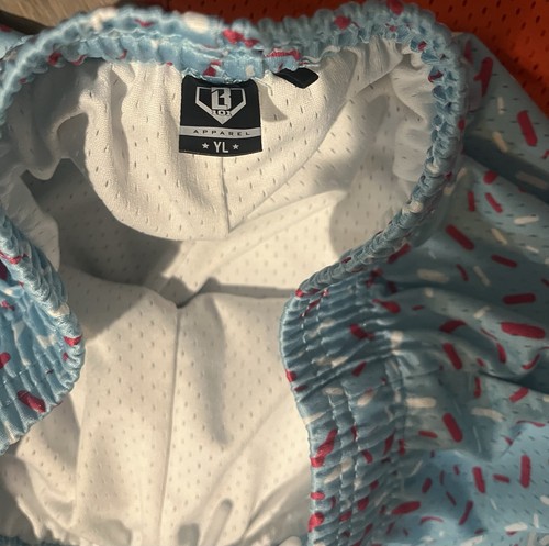 🔥 Lot Baseball Lifestyle 101 Cotton Candy Ice Cream Overtime Elite YL Shorts - Picture 2 of 4