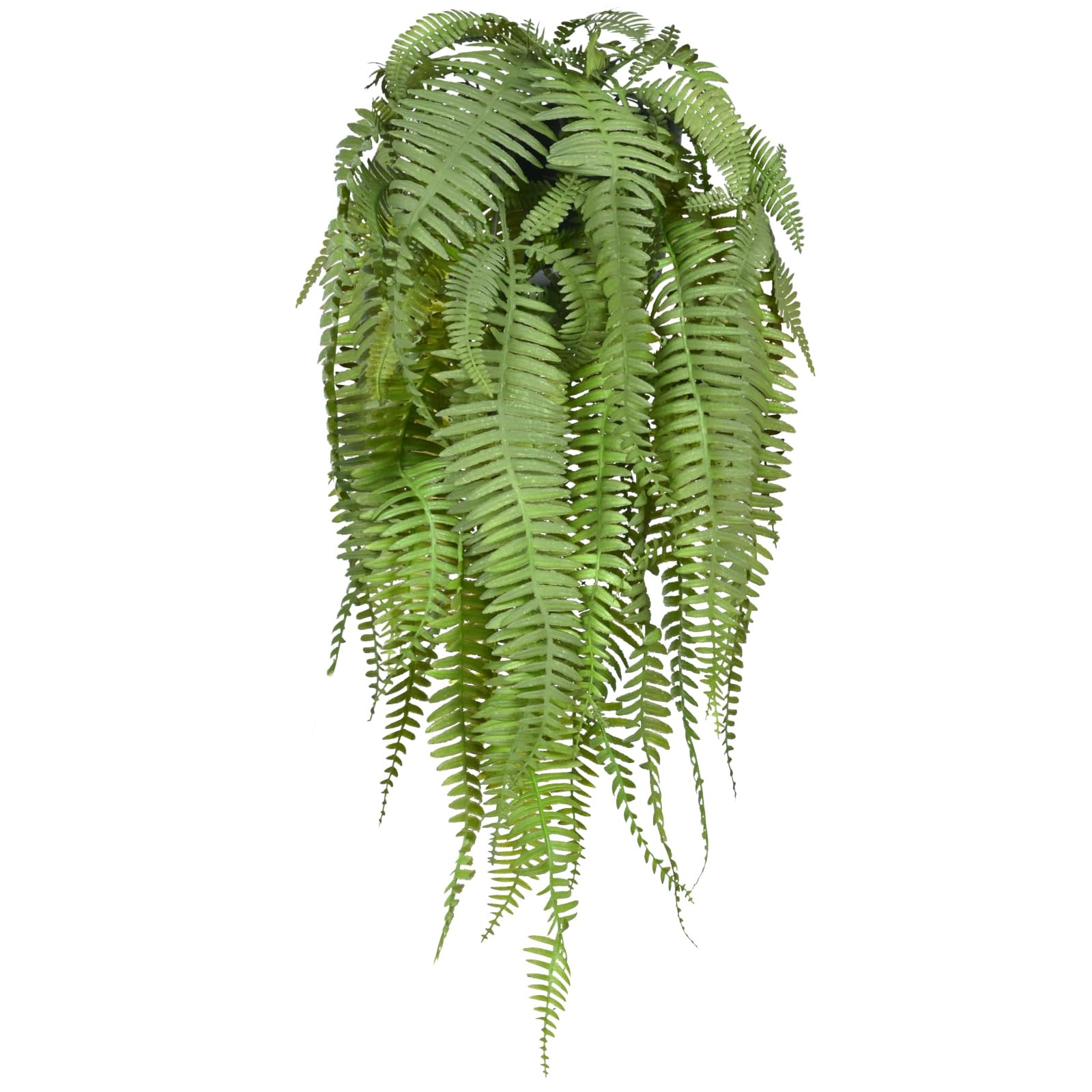 Small Fake Hanging Plant – Realistic Artificial Fern Wall Decor for Floating Shelf or Home Greenery