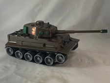 T.P.S. 1960s Wind-up Tin Toy German WW2 Tiger Tank Vintage NOTES Made In Japan