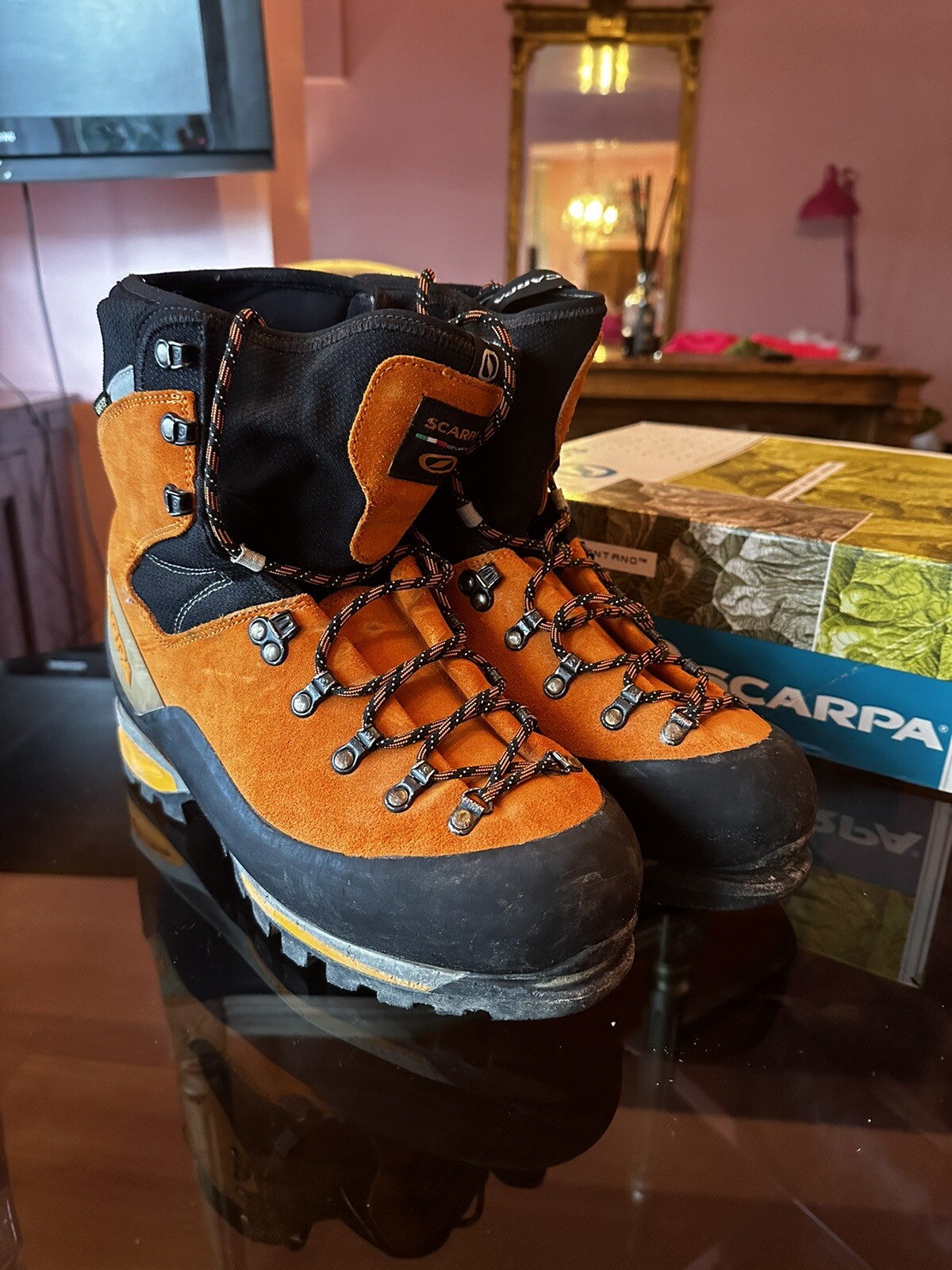 Scarpa Mont Blanc GTX Gore-Tex Scarponi Alpinismo Uomo, Orange