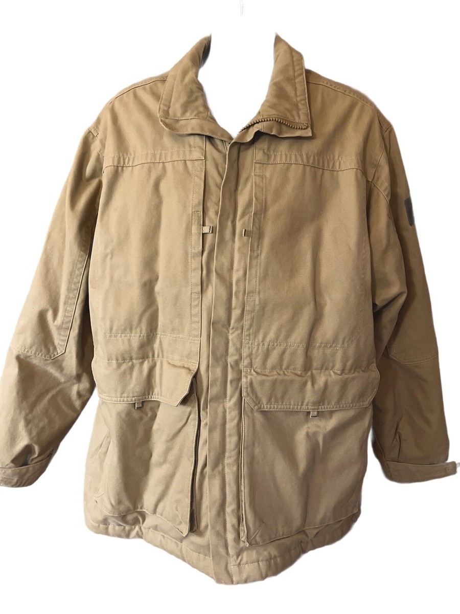 Aigle Military Jacket Men's 2XL Full Zip Khaki Concealed Pockets