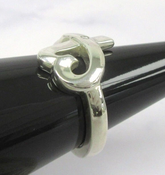 Anillo Tiffany & Co. Paloma Picasso Corazón Amoroso Diamantes Plata de Ley Foto 2 de 4