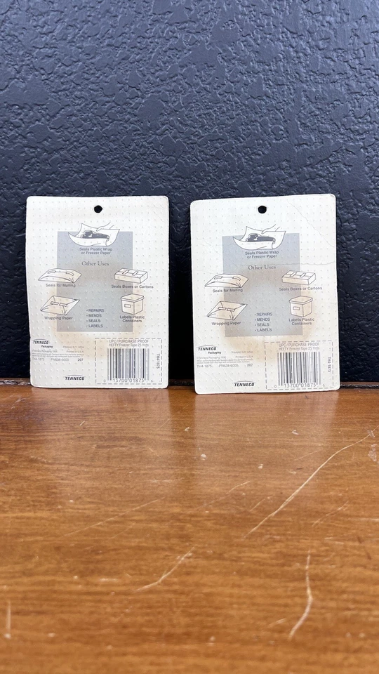 Vintage Hefty Freezer Tape Set Of Two 1996 Old Stock Not Opened - Image 3 of 3