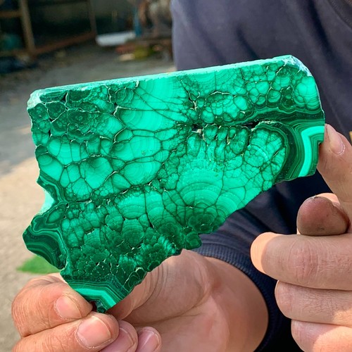 181G Natural Malachite transparent cluster rough mineral sample - Picture 16 of 24