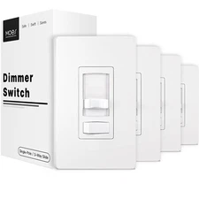 MOES Dimmer Light Switch 3 Way & Single Pole for LED,CFL,Incandescent,Halogen