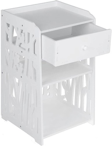 Bedside table, side table, bedroom bedside table, drawer dresser, open shelf UK - Picture 12 of 14