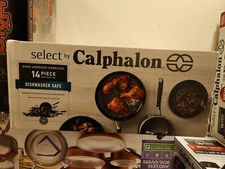 Calphalon SELECT 14pc Non-Stick Cookware Set 2046319 Black BRAND NEW