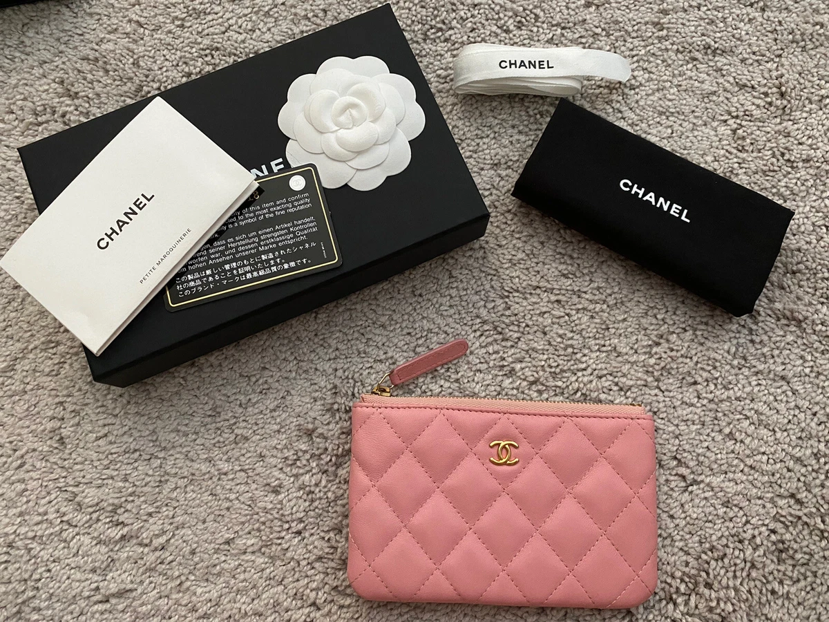 Chanel Small O-Case Leather Pouch - Pink Wallets, Accessories - CHA944006