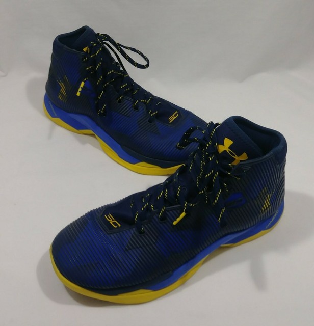 steph curry blue and gold shoes