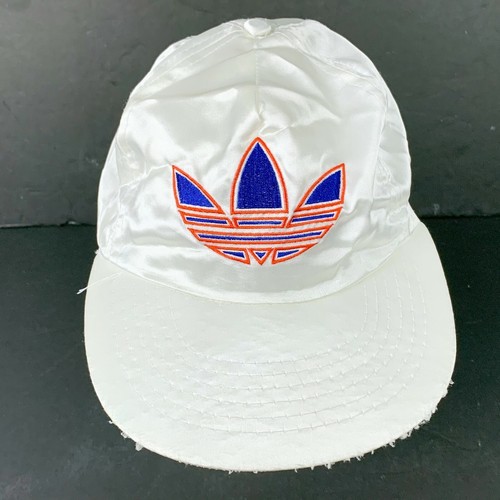 Logo Satin Snapback Hat Vintage White 