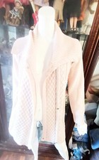 Soft Surroundings Acrylic  Wool Blend Women's Sz S Beige Cardigan