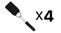 Rsvp Medium Spatula/turner Black Flexible Nonstick And Heat Resistant (4-pack) on sale Rsvp Medium Spatula/turner Black Flexible Nonstick And Heat Resistant (4-pack) on sale
