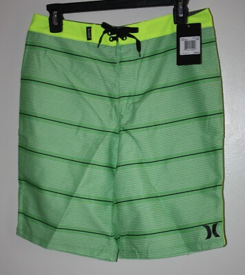 Hurley Boys' Shoreline Boardshorts in Flash Lime, Size 18
