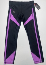 UNDER ARMOUR WOMEN  S HEAT GEAR CROPPED LEGGINGS SIZE MED . New With Tags 50 