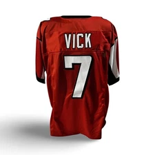 Michael Vick Unsigned Atlanta Falcons Red Custom Jersey Size XL ~ NFL 