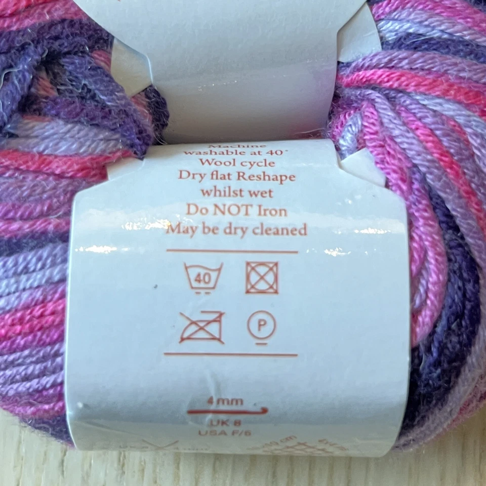 Sirdar Snuggly Bamboo Wool DK Yarn Purple Pink 148  50g 104 Yds Each LOT/2+ - Image 3 of 4