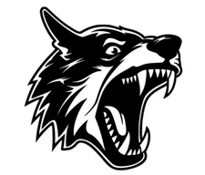 Wild Dog Wolf Black Vinyl Decal Car Truck Window Laptop Tablet Tumblers Notebook