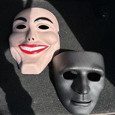 2 Masks; 1 All Black 1 Purge Anarchy Mask Halloween Costume USA SELLER 38