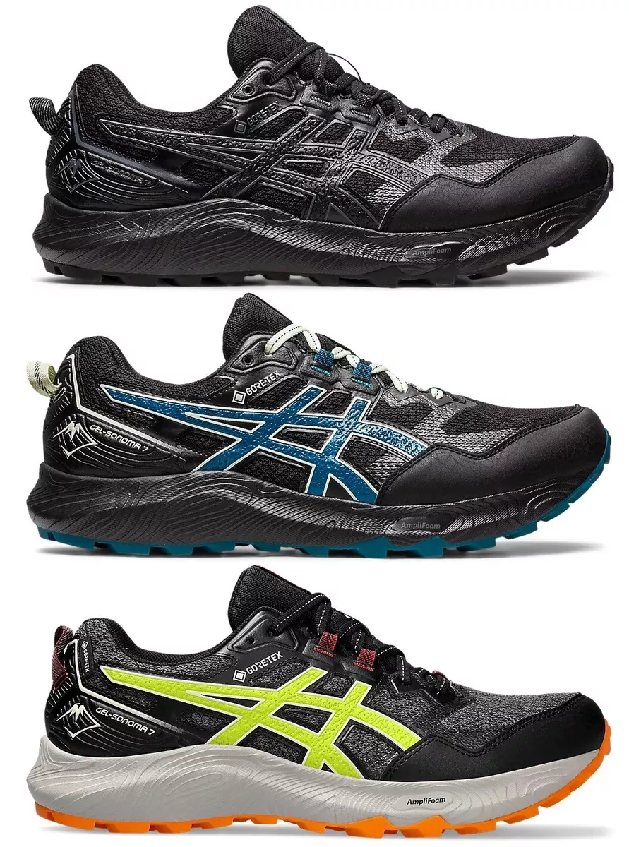 ASICS GEL SONOMA 7 GTX GORE TEX SHOES MENS BLACK TRAIL RUNNING KAYANO