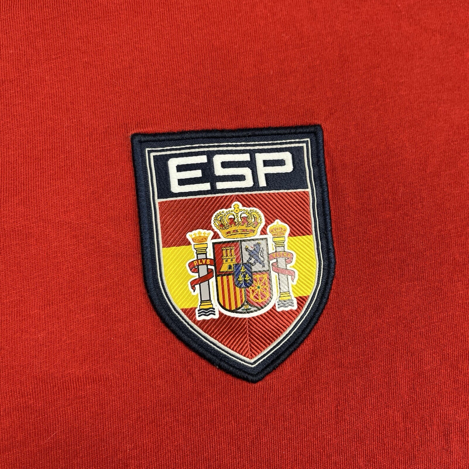 Polo Ralph Lauren T Shirt Uomo XL Rosso Blu Espana Spagna Pony T shirt girocollo