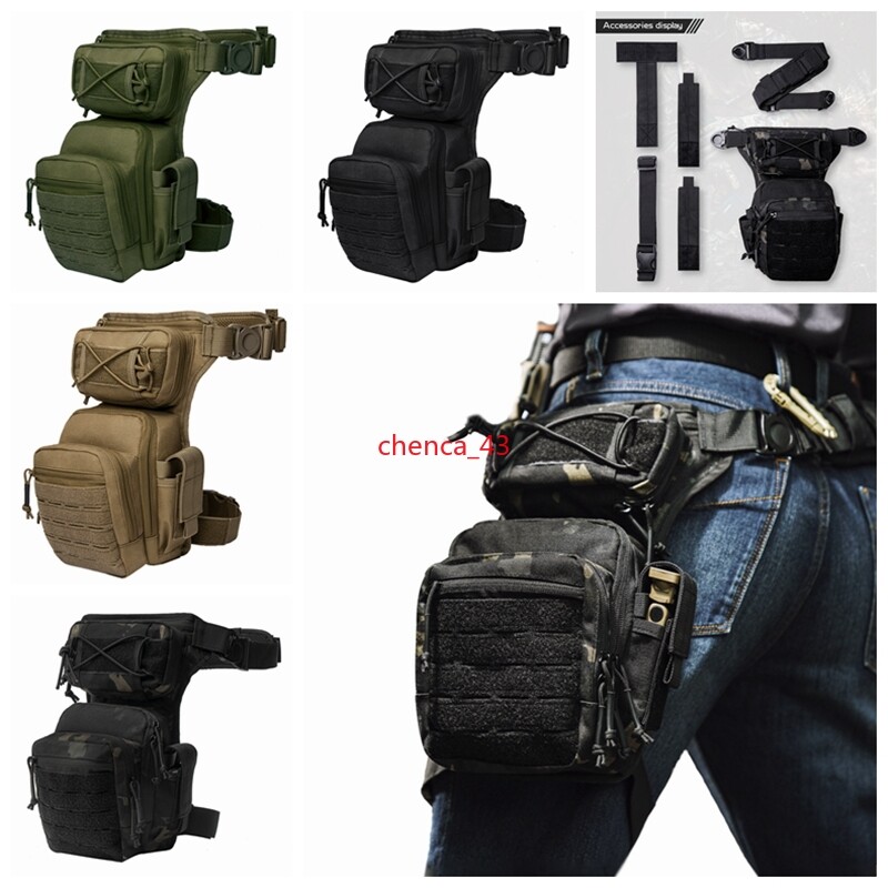 New Drop Leg Bag for Men Military Tactical Thigh Pack Pouch Hiking
