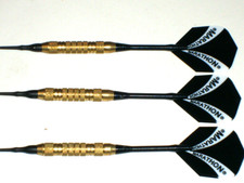 Soft Tip Darts Used, 15 Gram Brass with New Aluminum Shafts and Flights 3004