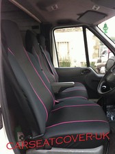 VW Transporter T4 T5 T6  HEAVY Duty PINK Trim Van SEAT Covers - Single + Double