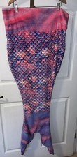 Comfy Tails Soft and Cozy Fleece Mermaid Tail Throw Blanket pink  21"X44"