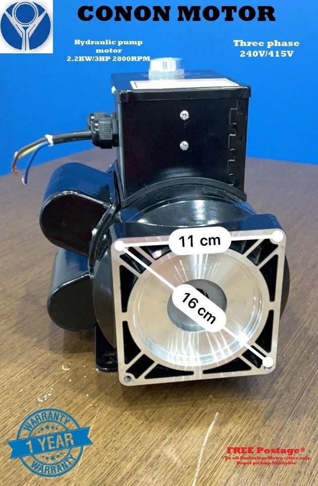 three phase 2.2kw 9 spins Hydraulic spline motor 2800rpm vehicle CAR lift hoist - Image 2 of 4