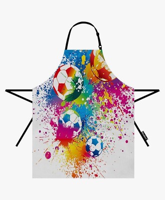 Bedruckte Schürze - Fußball - Küche Arbeit Erwachsene Cafe Restaurant Backen Kochen