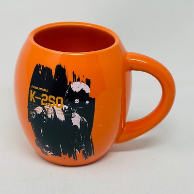 NEW Vandor Star Wars K-2SO Orange Coffee Mug Lucas Film Barrel Shaped Ceramic