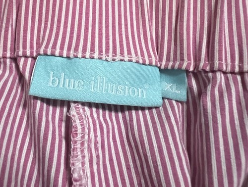 Blue Illusion Red White Striped Pants-Comfy-Casual-Cute-Size XL - Picture 9 of 9