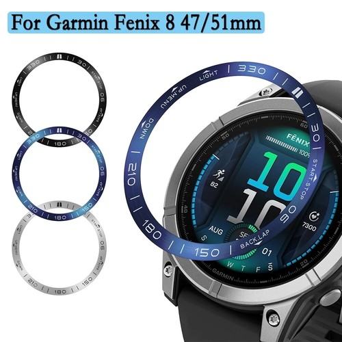 For Garmin Fenix 8 Metal Bezel Ring Frame Case Protector Cover Anti-scratch - 第 9/18 張圖片