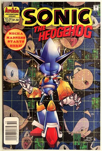 SONIC The HEDGEHOG Comic Book #39 October 1996 First Edition Bagged Boarded VF+ - Picture 4 of 6