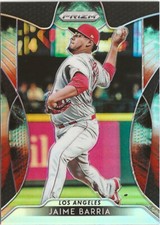 2019 Panini Prizm Jaime Barria Cosmic Haze Prizm SP Los Angeles Angels