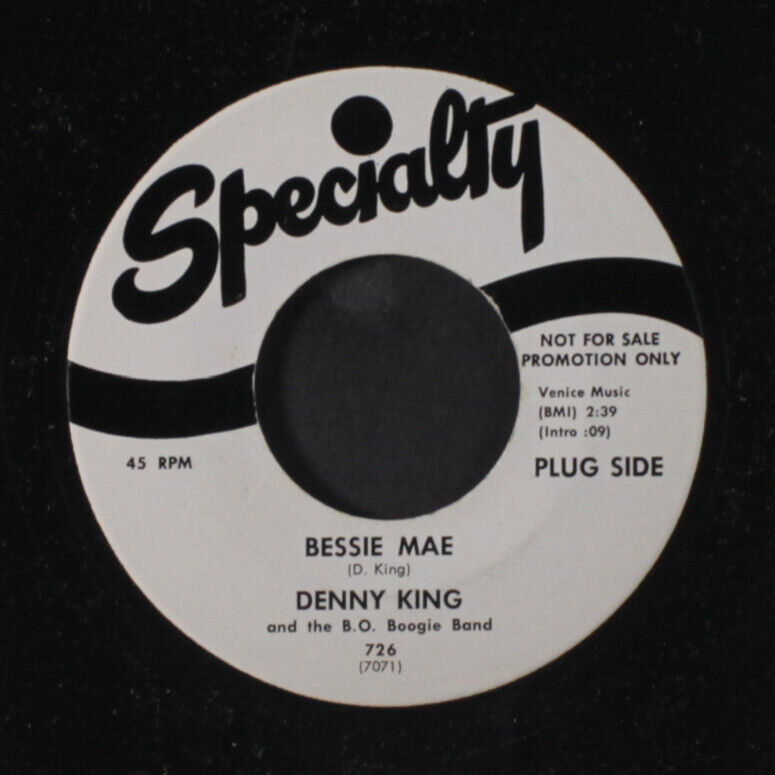 DENNY KING: bessie mae / go down moses SPECIALTY 7 Single 45 RPM