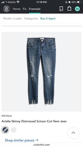 Pistola High Waisted distressed Arielle 
