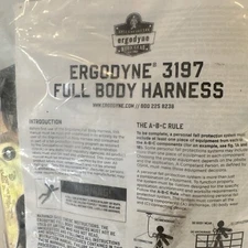Ergodyne 3197 Fall Protection Kit Full Body Harness &  4 Ft Travel Restraint