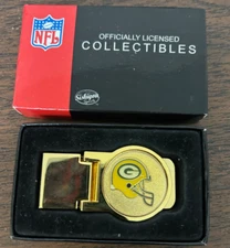 Green Bay Packers NFL Helmet  Gold Money Clip Siskiyou Sports