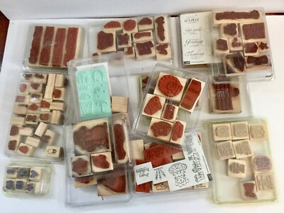 Majority UNUSED Stampin Up Rubber Stamps FOURTEEN 14 Sets 